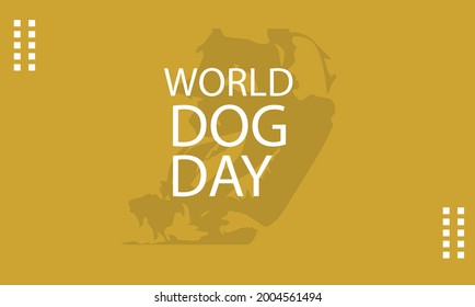 World Dog Day vector template