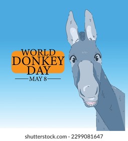 World donkey day vector post, creative donkey post, donkey vector