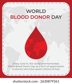 World Donor Day Campaign Poster Illustration EPS Vector