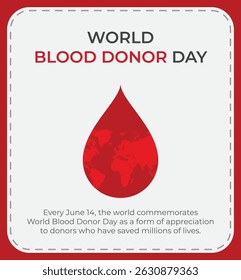 World Donor Day Campaign Poster Illustration EPS Vector