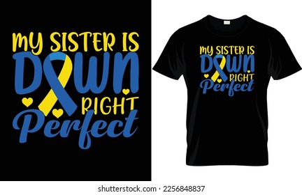 World Down Syndrome Day 21st March illustrations for print-ready T-Shirts design.