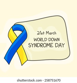 World Down Syndrome Day.