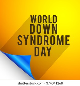 World Down Syndrome Day.