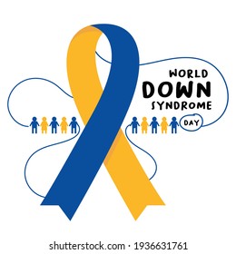 World Down syndrome day. Down syndrome awareness concept. Vector Illustration
