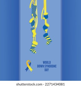 World Down syndrome day. Down syndrome awareness concept. Vector Illustration