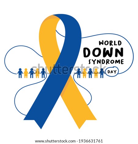 World Down syndrome day. Down syndrome awareness concept. Vector Illustration
