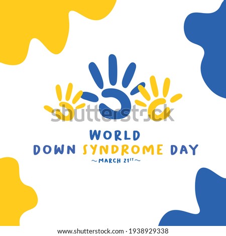World Down syndrome day. Down syndrome awareness concept. Vector Illustration
