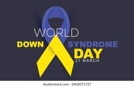 Día Mundial del Síndrome de Down. fondo, banner, tarjeta, afiche, plantilla. Ilustración vectorial.