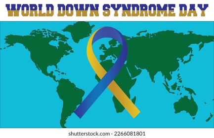 World down syndrome day celebration banner. Vector illustration.