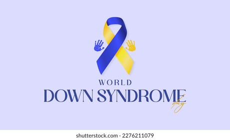 World Down Syndrome Day. Commemorated every year on March 21. Vector illustration. Suitable for banners, web, greeting cards etc