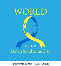 concepto del día mundial del síndrome de Down. banner web. 21 de marzo