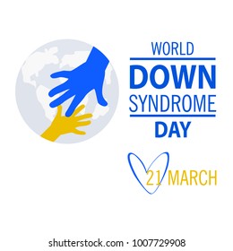 World down syndrome day design on white background