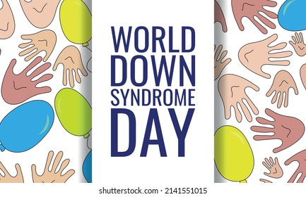 World down syndrome day. Design suitable for greeting card poster and banner