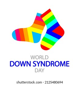 World down syndrome day different socks, vector art illustration.