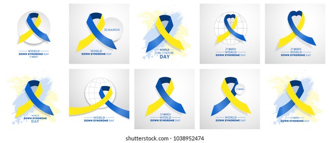 World down syndrome day. Event for mental illness awareness.