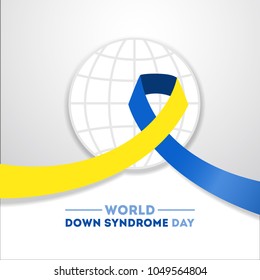 World down syndrome day. Event for mental illness awareness.