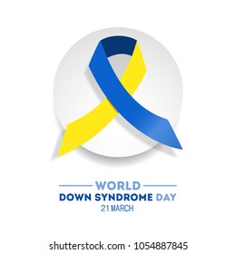 World down syndrome day. Event for mental illness awareness.
