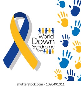 world down syndrome day greeting card symbolic color campaign