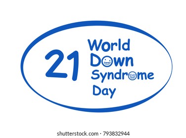 World down syndrome day logo in vector design