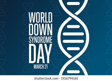 World Down Syndrome Day. March 21. Holiday concept. Template for background, banner, card, poster with text inscription. Vector EPS10 illustration