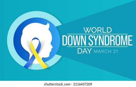World Down Syndrome day is observed every year on March 21, it is a condition in which a person has an extra chromosome, they are small packages of genes in the body. vector illustration