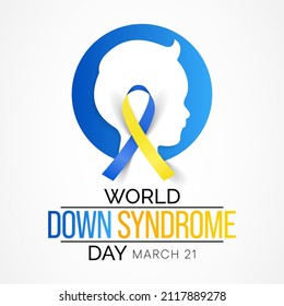 World Down Syndrome day is observed every year on March 21, it is a condition in which a person has an extra chromosome, they are small packages of genes in the body. vector illustration