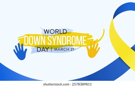 World Down Syndrome day is observed every year on March 21, it is a condition in which a person has an extra chromosome, they are small packages of genes in the body. vector illustration