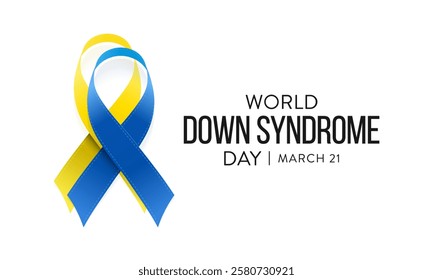 World Down Syndrome day is observed every year on March 21, it is a condition in which a person has an extra chromosome, they are small packages of genes in the body. vector illustration