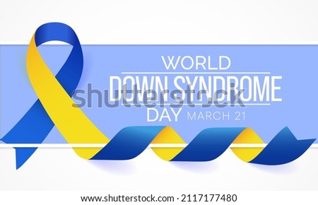 World Down Syndrome day is observed every year on March 21, it is a condition in which a person has an extra chromosome, they are small packages of genes in the body. vector illustration
