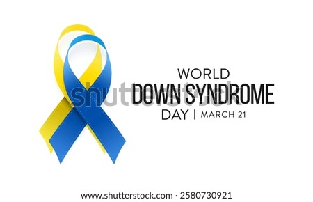 World Down Syndrome day is observed every year on March 21, it is a condition in which a person has an extra chromosome, they are small packages of genes in the body. vector illustration