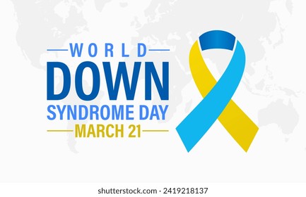 World Down Syndrome Day on 21 March . Greeting card, poster, flyer and Banner, background design.