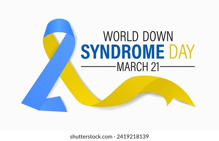 World Down Syndrome Day on 21 March . Greeting card, poster, flyer and Banner, background design.