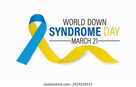 World Down Syndrome Day on 21 March . Greeting card, poster, flyer and Banner, background design.