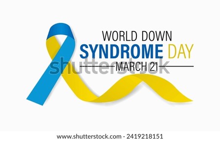 World Down Syndrome Day on 21 March . Greeting card, poster, flyer and Banner, background design.