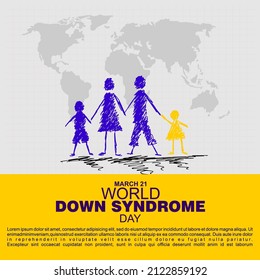 World Down Syndrome Day, Poster and Banner vector