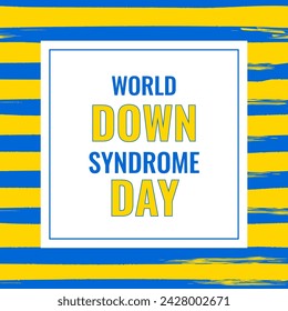 Banner vectorial del Día Mundial del Síndrome de Down. Día de Concientización.