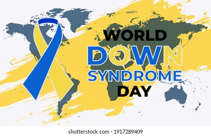 World Down Syndrome Day (WDSD), 21 March, is a global awareness day which has been officially observed by the United Nations since 2012. Design for poster, card, banner, and background. Vector EPS 10.