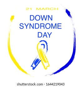 World Down Syndrome Day.Poster.  Banner. Symbol. Medical treatment. Global concept. Health care. Hand draw. Design template poster,banner,flayers,web.