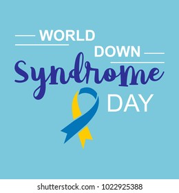 world down syndrome logo. poster. card