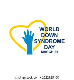 world down syndrome logo. poster. card