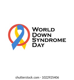 world down syndrome logo. poster. card