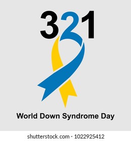 world down syndrome logo. poster. card
