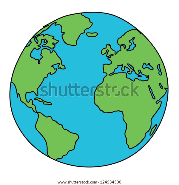 World Drawing Stock Vector (Royalty Free) 124534300