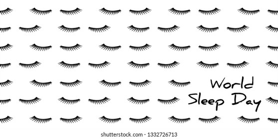 World  Dream day. Lazy or sleep day. Please be quiet, shhh, silent or silence. Sleeping, good night, pajamas time. vector banner Dreams, dreaming concept in motion. Keep calm, ideas. long weekend.