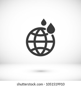 world with a drop icon