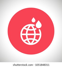 world with a drop icon