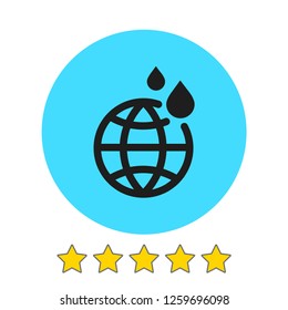 world with a drop icon