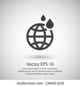world with a drop icon