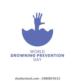 World Drowning Prevention Day 25th july, banner, card, poster or template. Vector illustration.