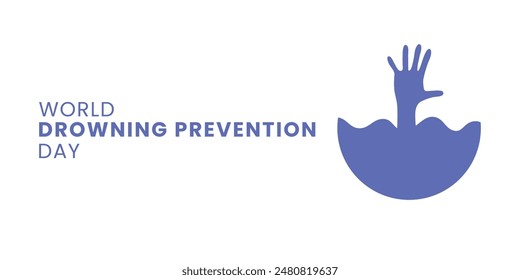 World Drowning Prevention Day 25th july, banner, card, poster or template. Vector illustration.